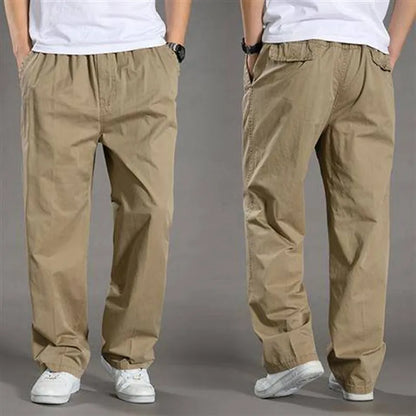 Pantalones masculinos casuales para todo el año con bolsillos