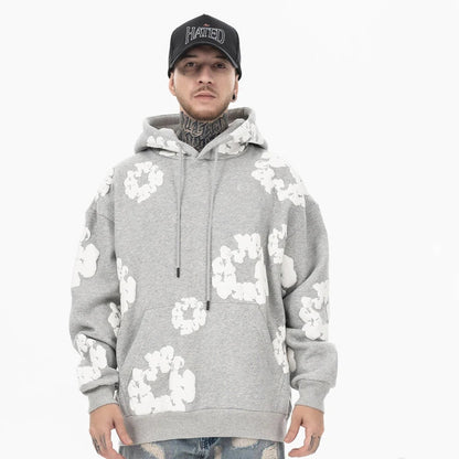 Sudadera con capucha de estilo casual vaquero para hombre