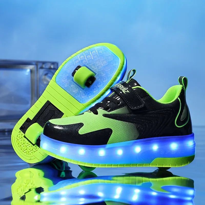 Zapatos con Ruedas LED para Niños | Zapatos Luminosos con Ruedas Ocultas