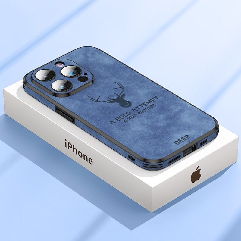 Etui Na IPhone'a W Stylu Skórzanym | Odporny Na Wstrząsy Smukła Ochrona