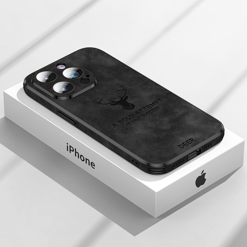 Etui Na IPhone'a W Stylu Skórzanym | Odporny Na Wstrząsy Smukła Ochrona