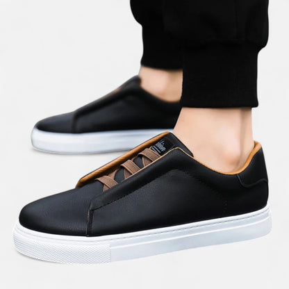 Baskets en cuir pour homme à enfiler | Chaussures quotidiennes sans lacets