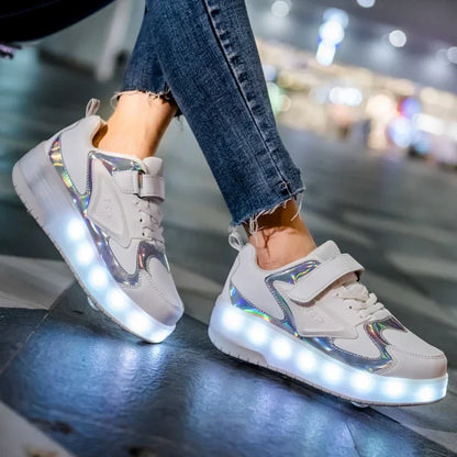 Zapatos con Ruedas LED para Niños | Zapatos Luminosos con Ruedas Ocultas