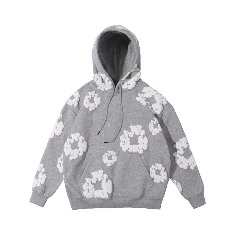 Sudadera con capucha de estilo casual vaquero para hombre