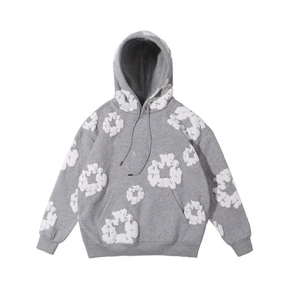 Sudadera con capucha de estilo casual vaquero para hombre