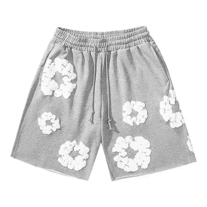 Pantalones cortos unisex con flores