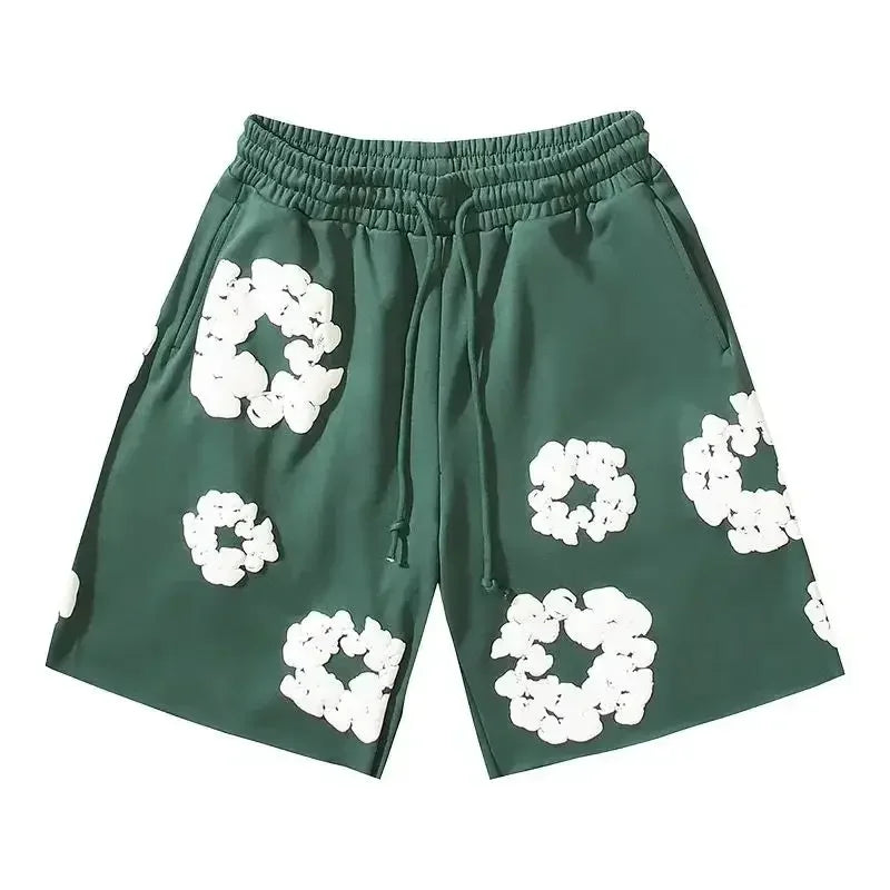Pantalones cortos unisex con flores