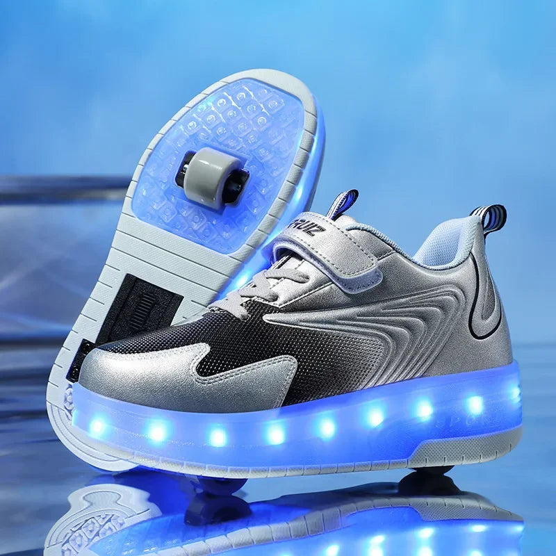 Zapatos con Ruedas LED para Niños | Zapatos Luminosos con Ruedas Ocultas