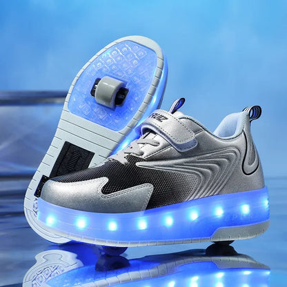 Zapatos con Ruedas LED para Niños | Zapatos Luminosos con Ruedas Ocultas