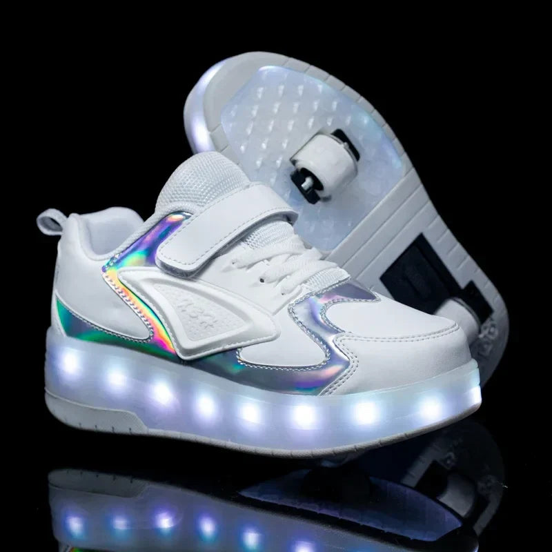 Zapatos con Ruedas LED para Niños | Zapatos Luminosos con Ruedas Ocultas