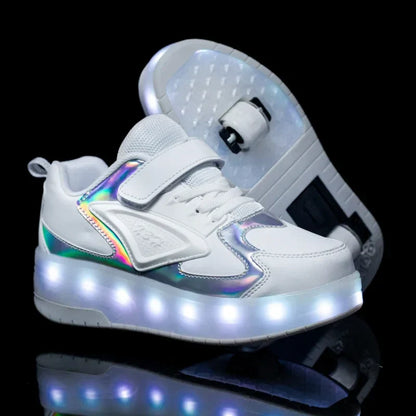 Zapatos con Ruedas LED para Niños | Zapatos Luminosos con Ruedas Ocultas
