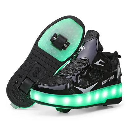 Zapatos con Ruedas LED para Niños | Zapatos Luminosos con Ruedas Ocultas