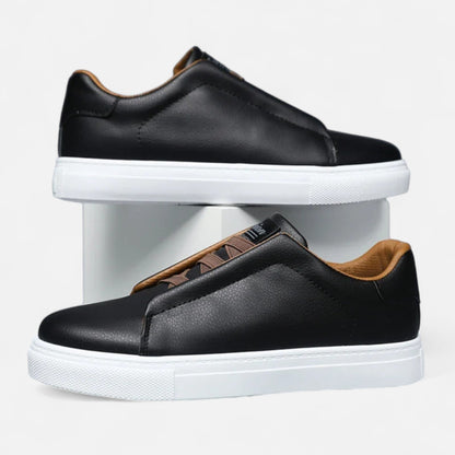 Baskets en cuir pour homme à enfiler | Chaussures quotidiennes sans lacets