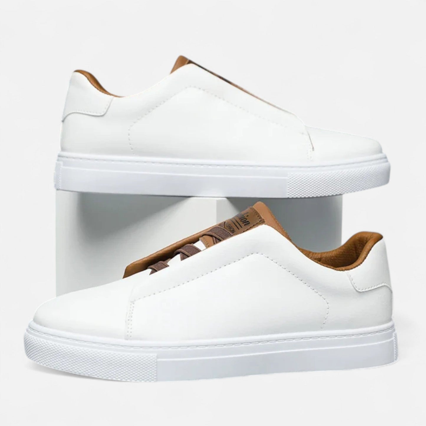 Baskets en cuir pour homme à enfiler | Chaussures quotidiennes sans lacets