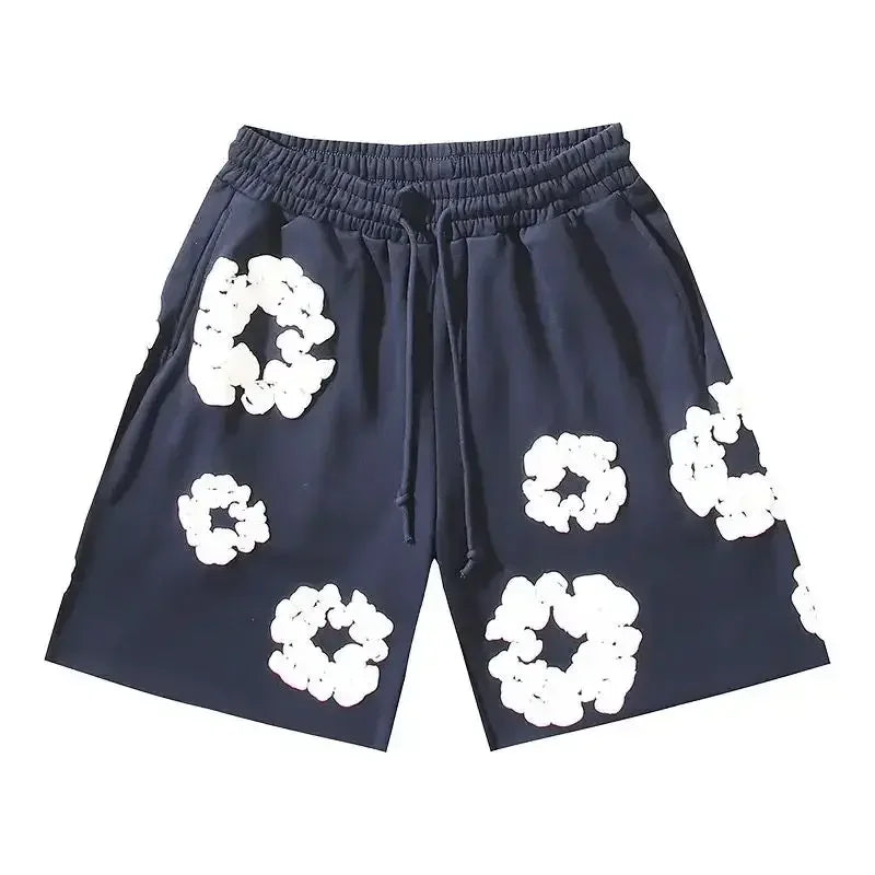 Pantalones cortos unisex con flores