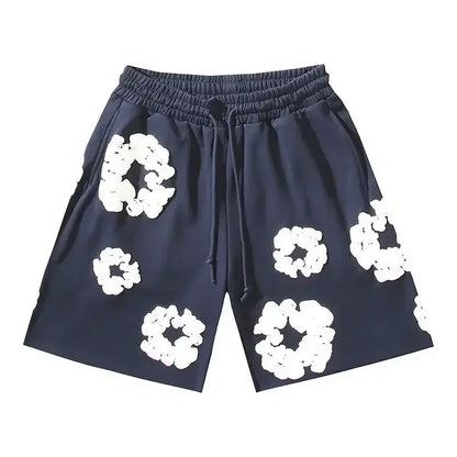 Pantalones cortos unisex con flores
