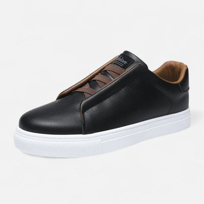 Baskets en cuir pour homme à enfiler | Chaussures quotidiennes sans lacets