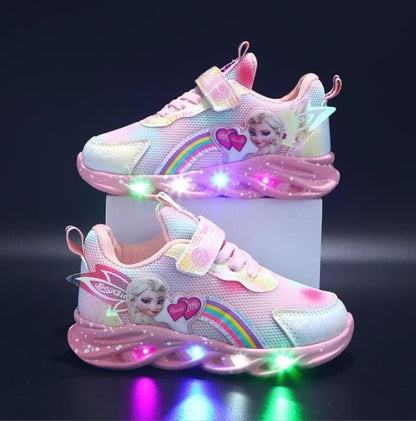 Baskets LED pailletées pour filles