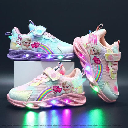 Baskets LED pailletées pour filles