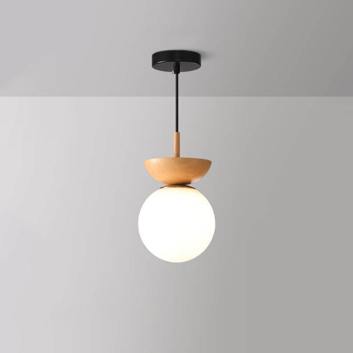 Japanese Inspired Ceiling Lamp | Wooden Finish 