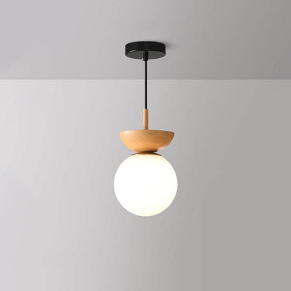 Japanese Inspired Ceiling Lamp | Wooden Finish 