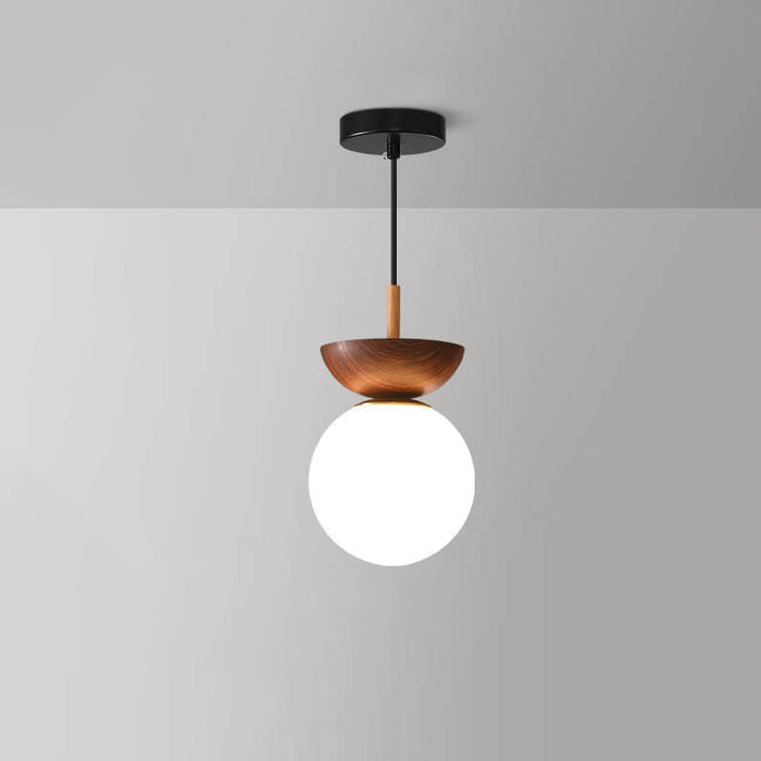 Japanese Inspired Ceiling Lamp | Wooden Finish 