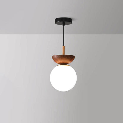 Japanese Inspired Ceiling Lamp | Wooden Finish 
