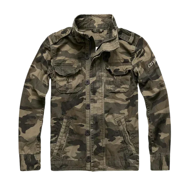 Klasyczna Męska Kurtka Retro | Oddychająca Konstrukcja i Wiele Kieszeni