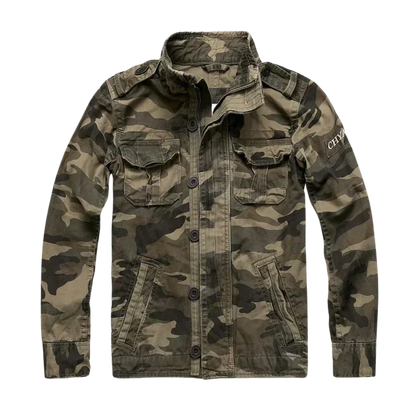 Klasyczna Męska Kurtka Retro | Oddychająca Konstrukcja i Wiele Kieszeni