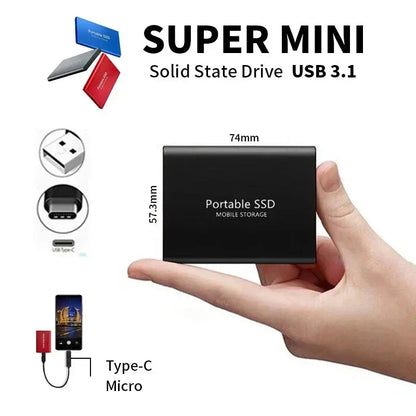 Ultraszybki Dysk SSD o Pojemności 128 TB - Wytrzymały Przenośny Dysk Półprzewodnikowy