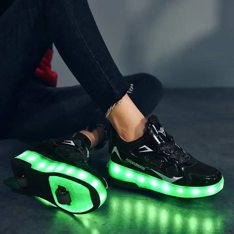 Zapatos con Ruedas LED para Niños | Zapatos Luminosos con Ruedas Ocultas