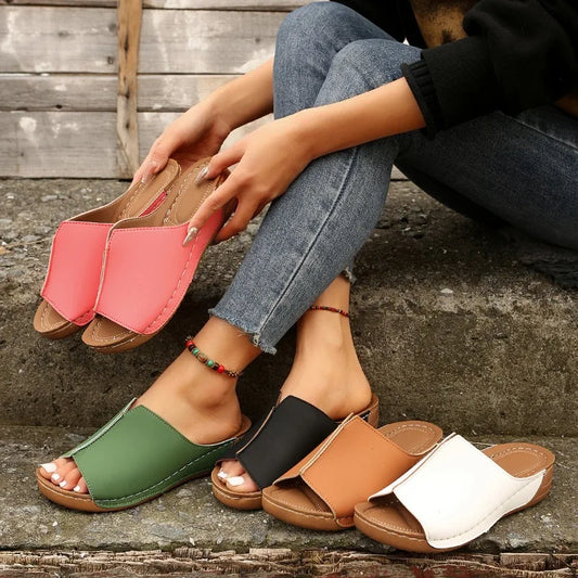 Sandalias ortopédicas de verano para mujer | Soporte de arco con dedo abierto