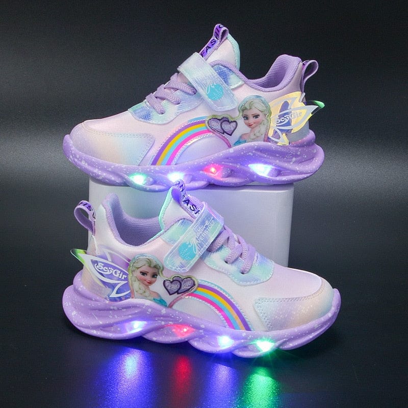 Baskets LED pailletées pour filles