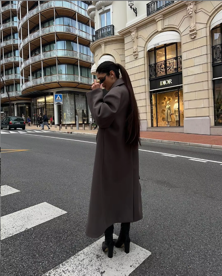 Dámský oversized dvouřadý kabát | Nenucené vrstvení pro každý den