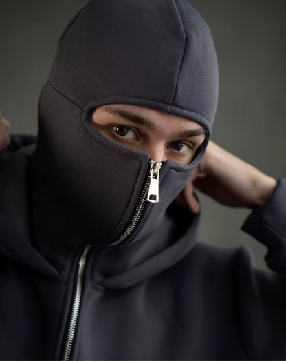 Unisexowa Maską Bluza z Kapturem | Wiatr-Odporny Plenerowy Odzież Uliczna