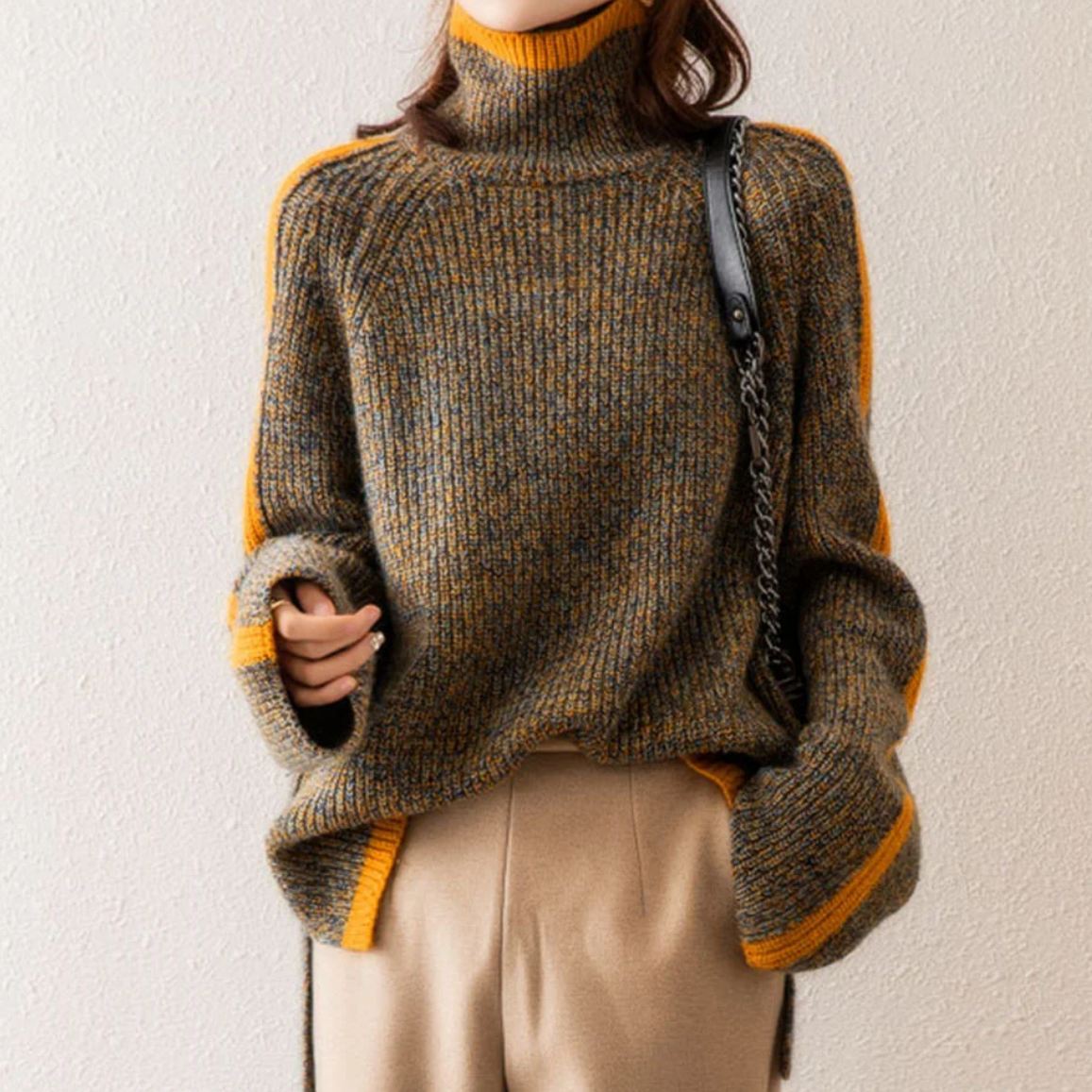 Women's Knitted Turtleneck Sweater