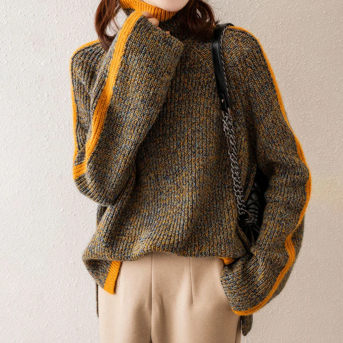 Women's Knitted Turtleneck Sweater