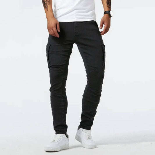 Pantalones Cargo para Hombre de Corte Elástico con Múltiples Bolsillos