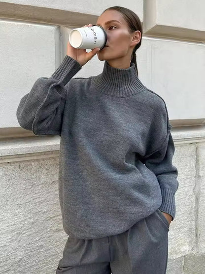 Women's Wool Blend Turtleneck Sweater