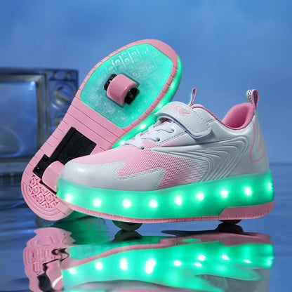 Zapatos con Ruedas LED para Niños | Zapatos Luminosos con Ruedas Ocultas