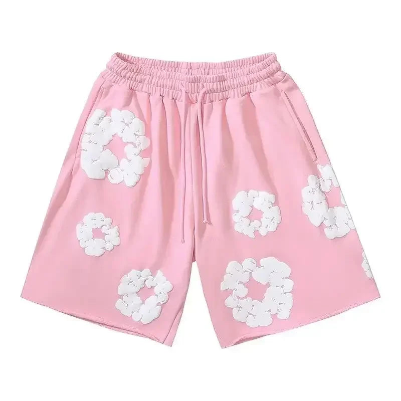 Pantalones cortos unisex con flores