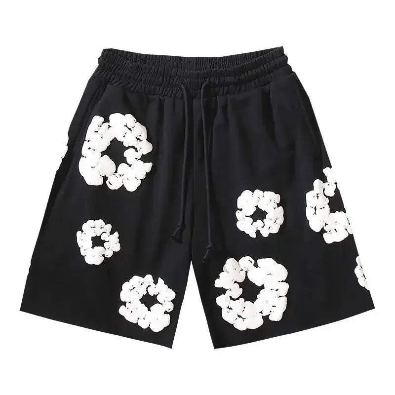 Pantalones cortos unisex con flores