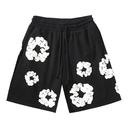 Pantalones cortos unisex con flores