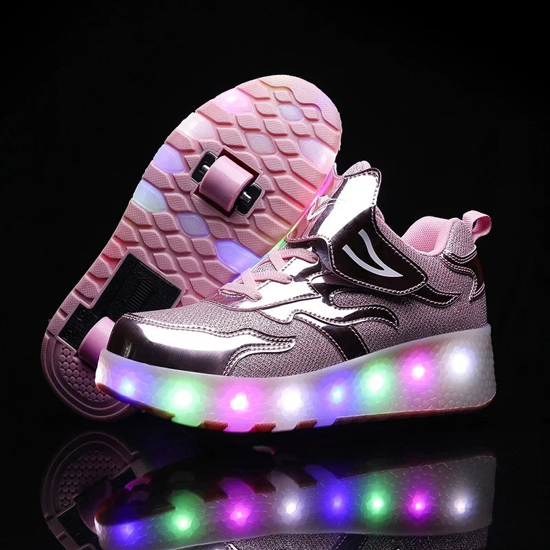 Zapatos con Ruedas LED para Niños | Zapatos Luminosos con Ruedas Ocultas
