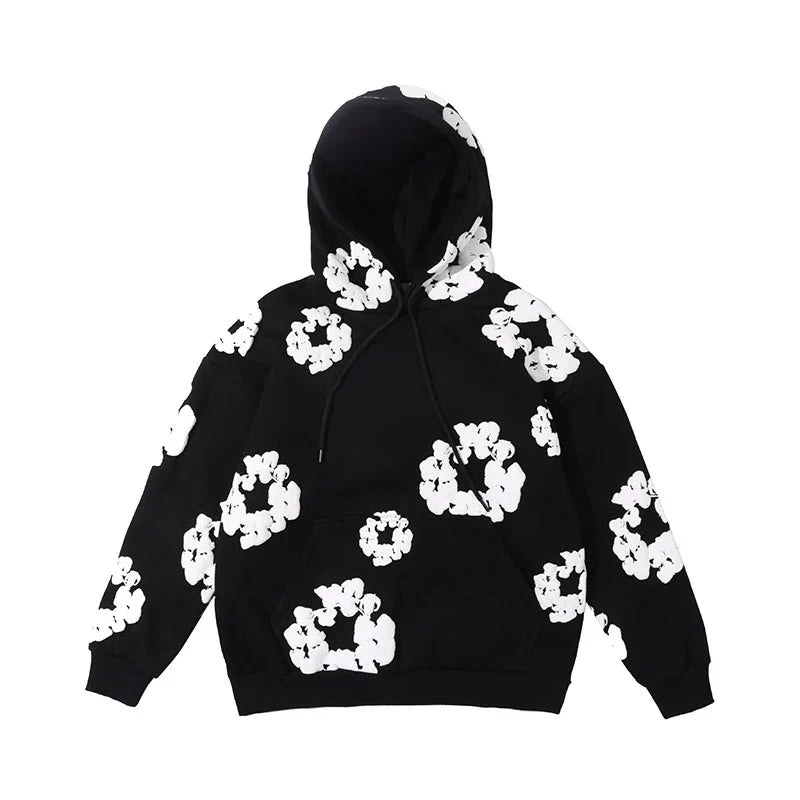 Sudadera con capucha de estilo casual vaquero para hombre
