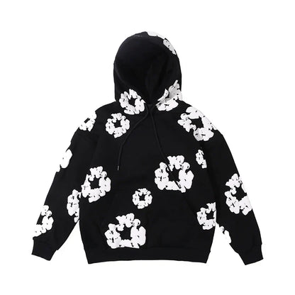 Sudadera con capucha de estilo casual vaquero para hombre