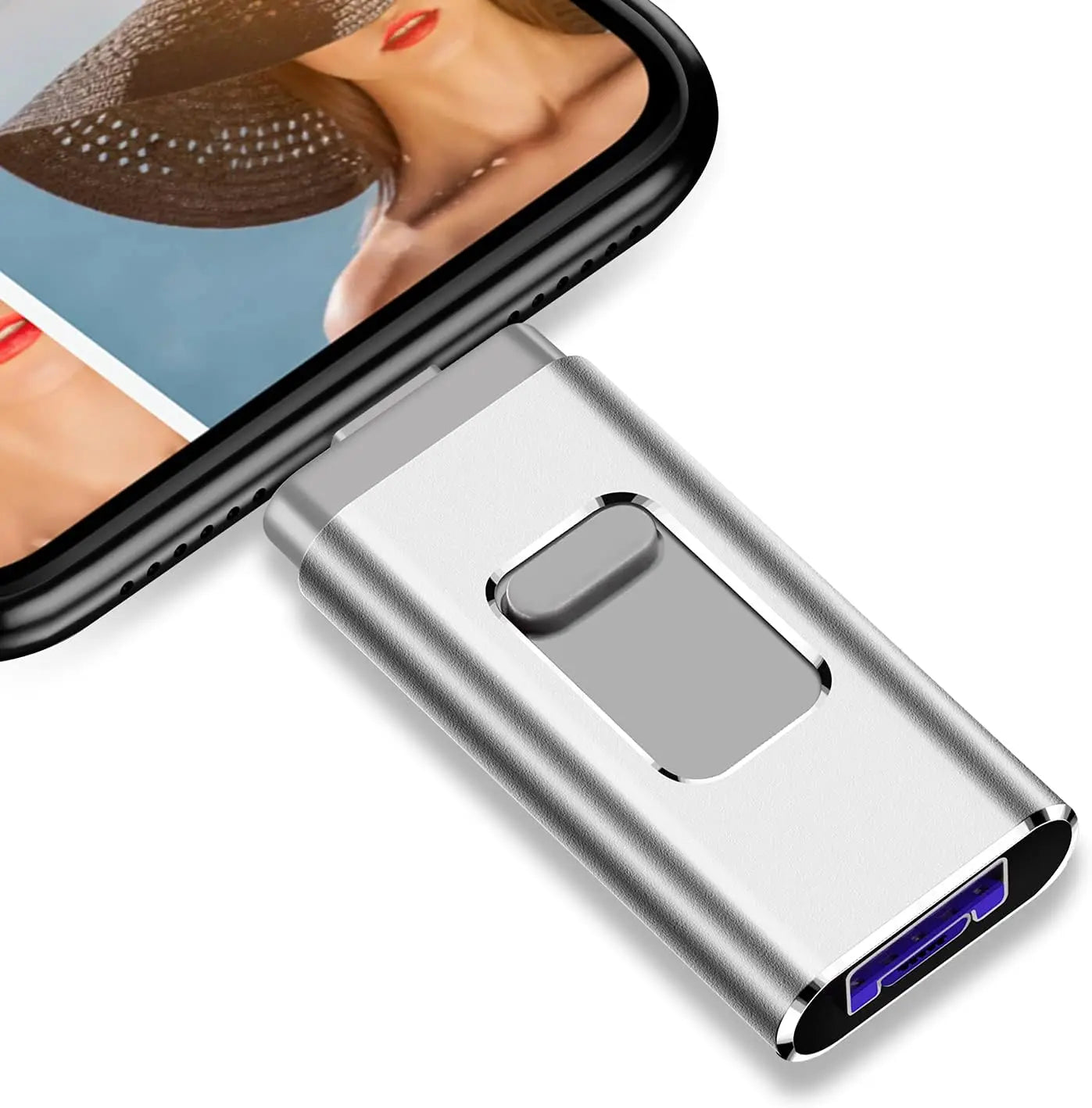 Multi-port OTG USB Flash Drive - USB-A, USB-C, Micro-USB and Lightning (4 in 1)