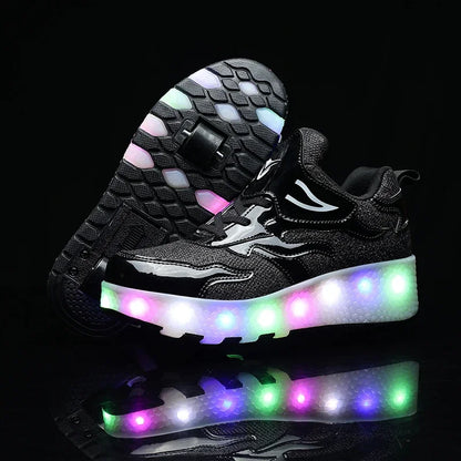 Zapatos con Ruedas LED para Niños | Zapatos Luminosos con Ruedas Ocultas