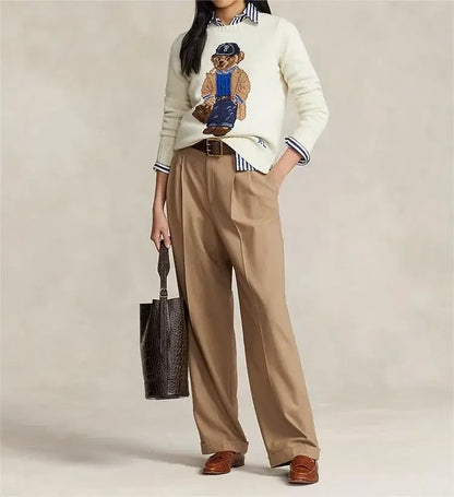 Skandynawski Sweter z Dzianiny | Ciepło Na Zimę