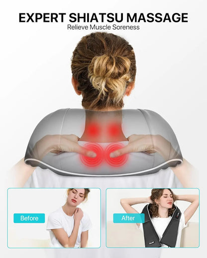 Gia | Poduszka do Masażu Shiatsu z Ogrzewaniem Podczerwienią